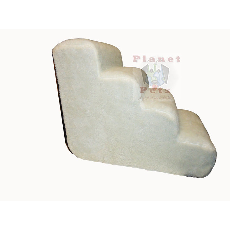 Escada Cães Gatos Cama Box Mdf Espuma Pelúcia 60cm Altura