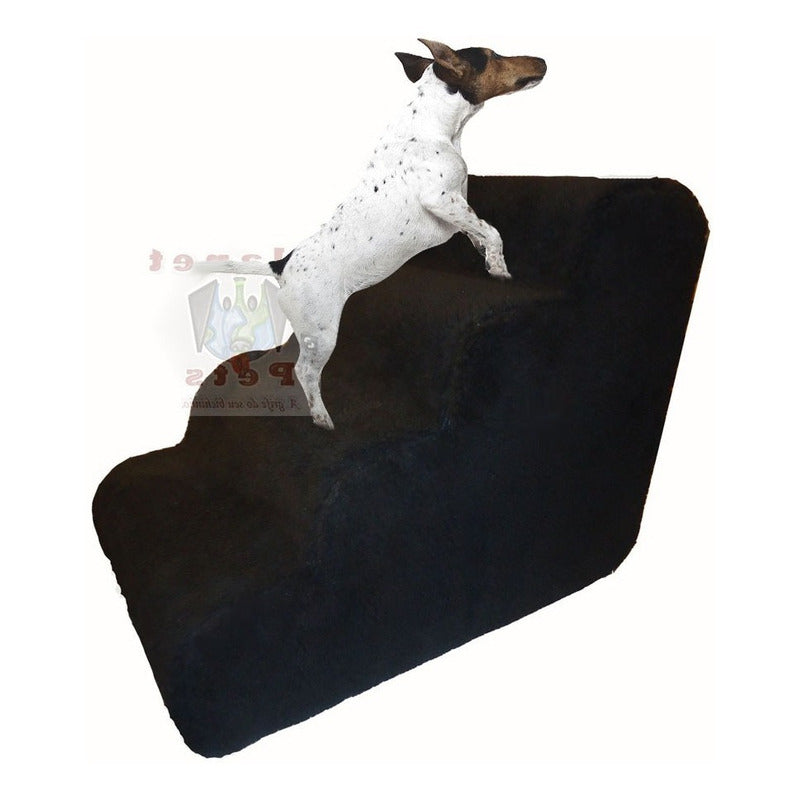 Escada Cães Gatos Cama Box Mdf Espuma Pelúcia 60cm Altura
