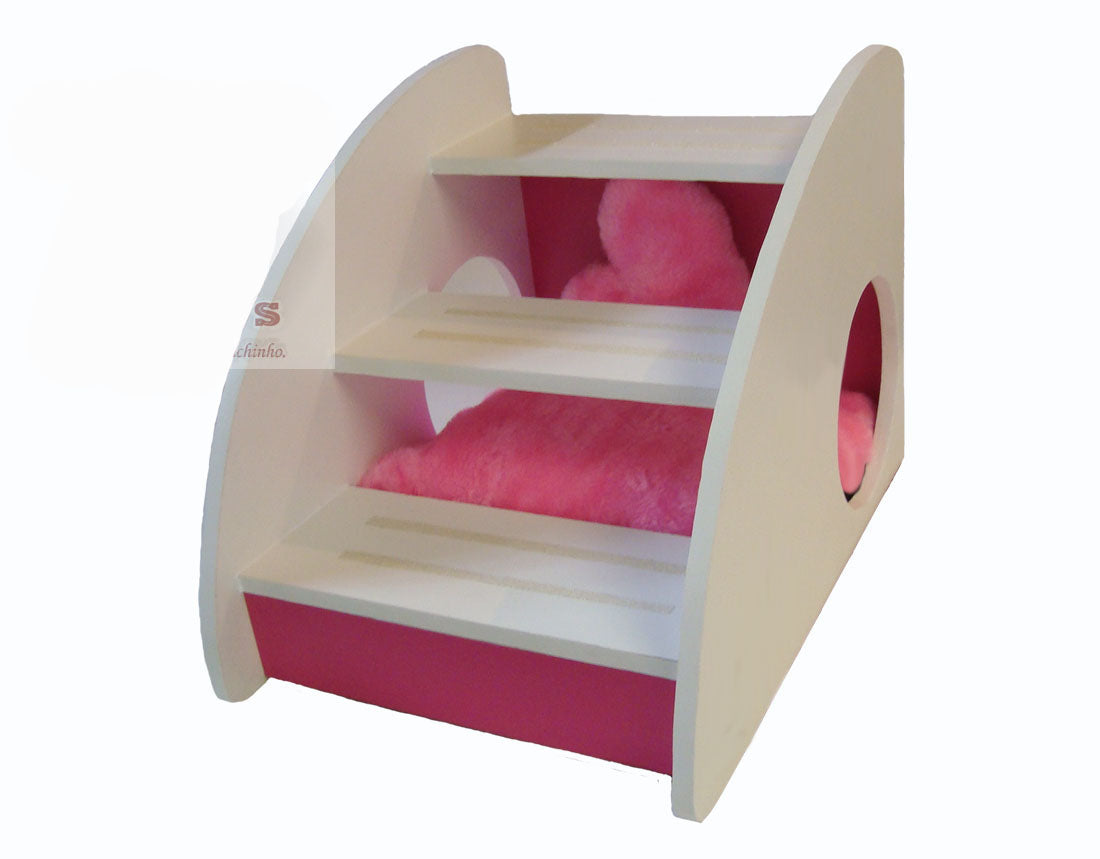 Cama Pets Toca Escada + Brinde Altura 42 Cm Altura Antiderrapante
