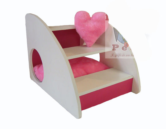 Cama Pets Toca Escada + Brinde Altura 42 Cm Altura Antiderrapante