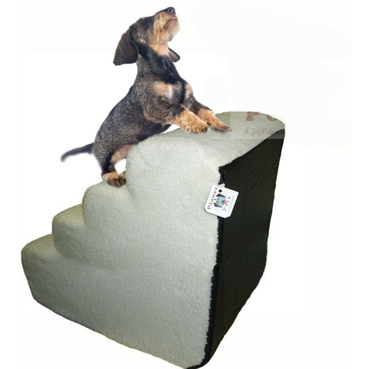 Escada Cães Gatos Cama Box Mdf Espuma Pelúcia 60cm Altura